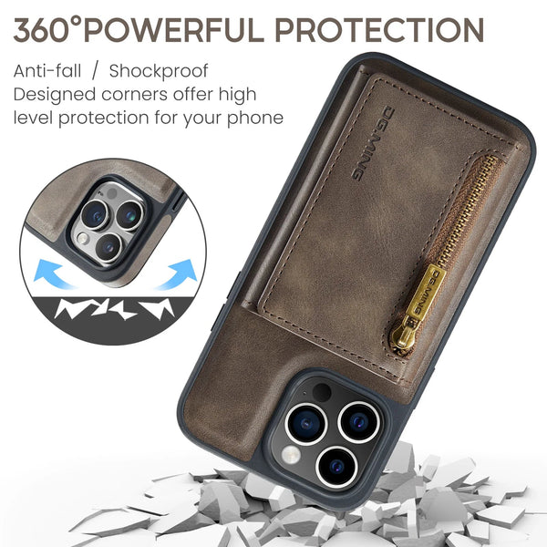 Magnetic Leather Phone Wallet