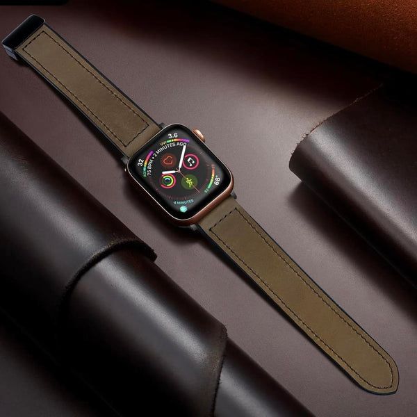 Magnetic Leather Watch Band