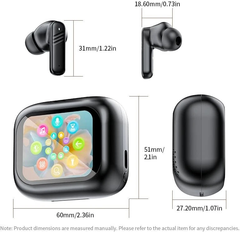 Smart Touchscreen Wireless Earbuds