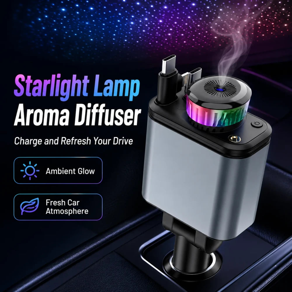 5 in 1 Multifunctional Retractable Car Charger