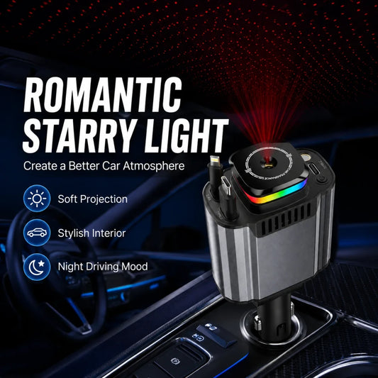 6 in 1 Multifunction Retractable Car Charger