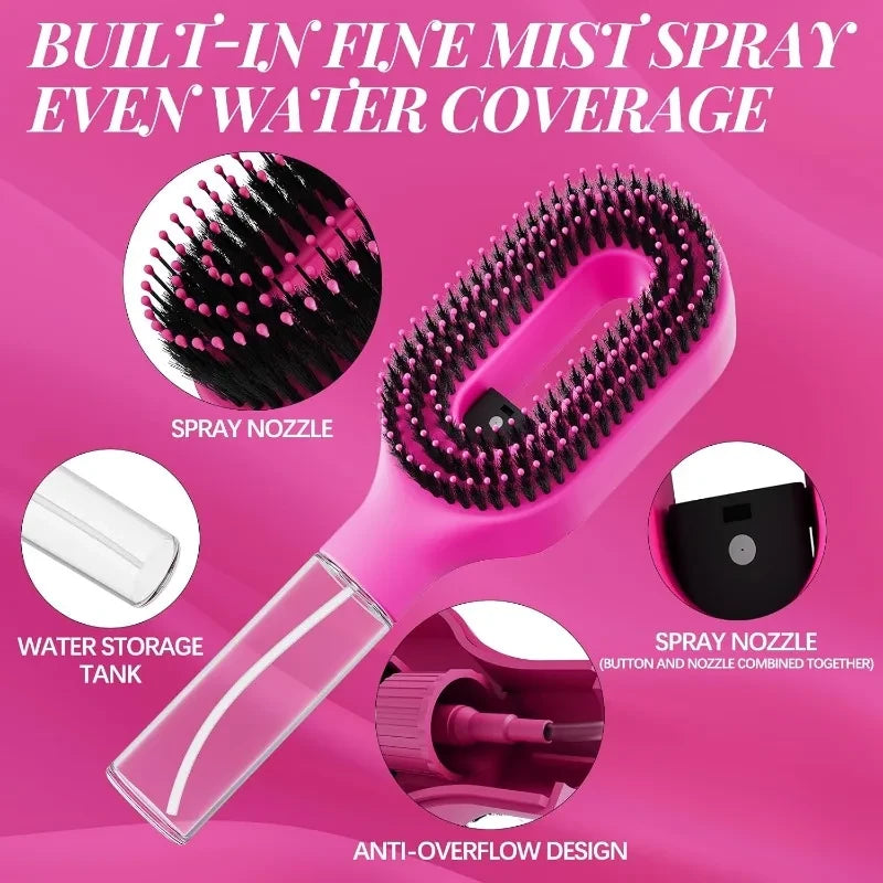 Spray Hair Brush for Frizz Control