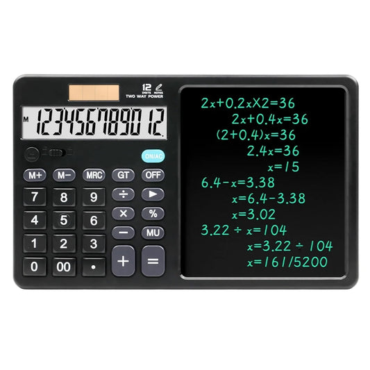 2 in 1 Calculator with Writing Tablet