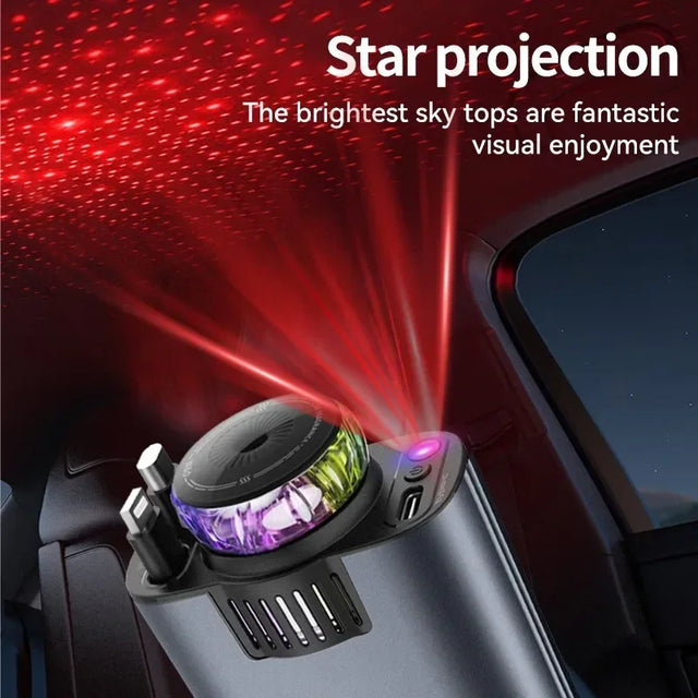 5 in 1 Car Fragrance, Starlight, Mobile Charger