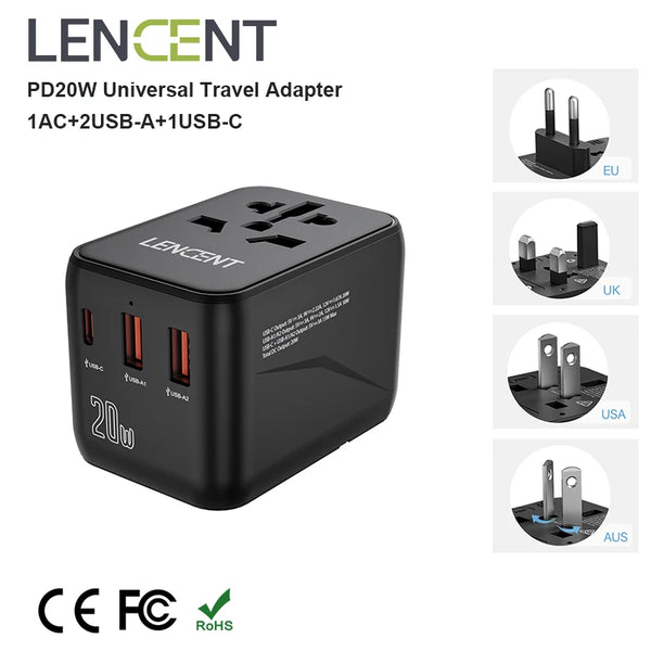 GlobeCharge Travel Adapter