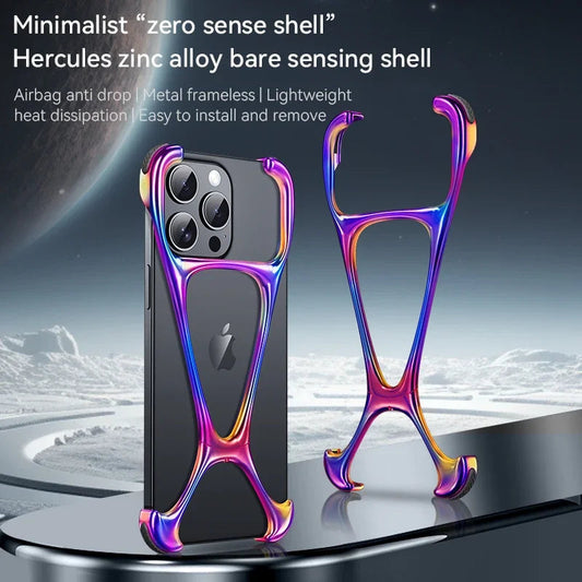 Elegant Metal Frameless Case For iPhone Pro Max Series